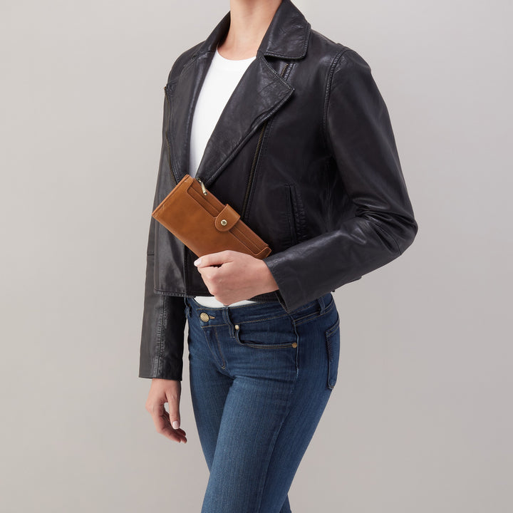 hobo dunn continental wallet women's | truffle