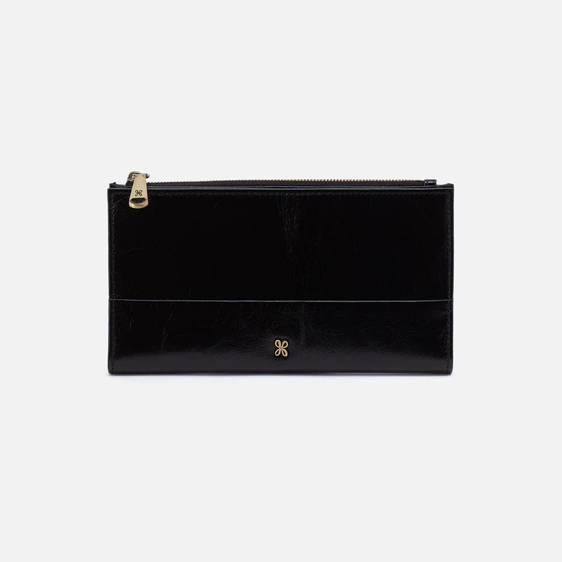 hobo jill large bifold  wallet | black