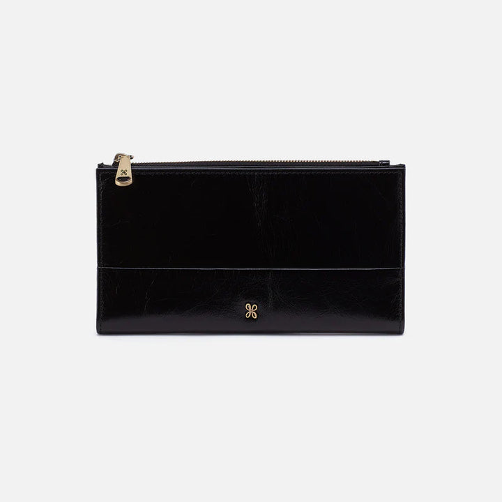hobo jill large bifold  wallet | black