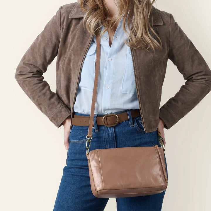 hobo darcy carry-all crossbody women's | woodsmoke