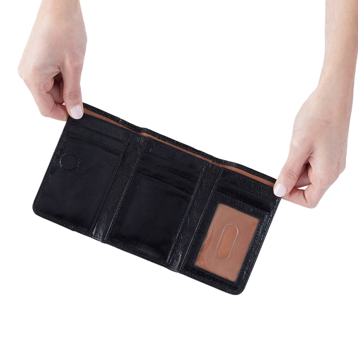 hobo jill trifold wallet women's | black