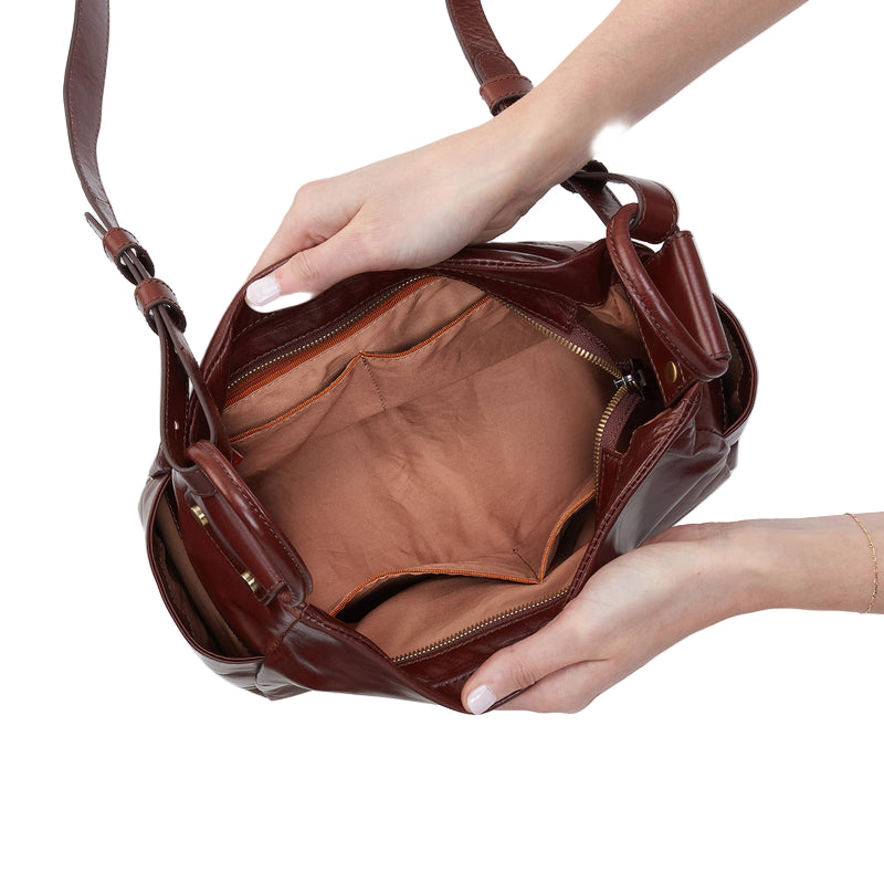 hobo sheila crossbody women's | chocolate