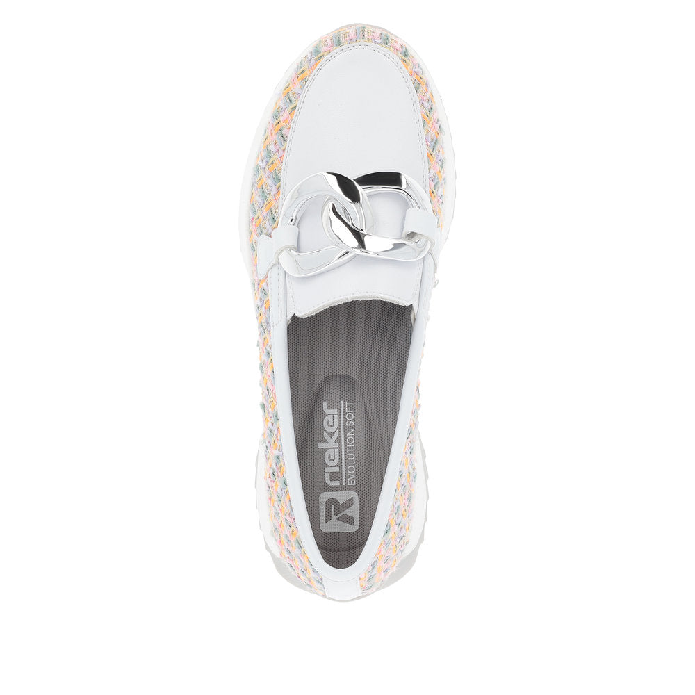 rieker dhara women's | pastell-orange/weiss/weiss