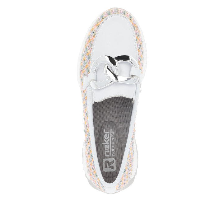 rieker dhara women's | pastell-orange/weiss/weiss