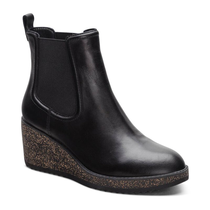 aetrex dawn wedge boot women's | black