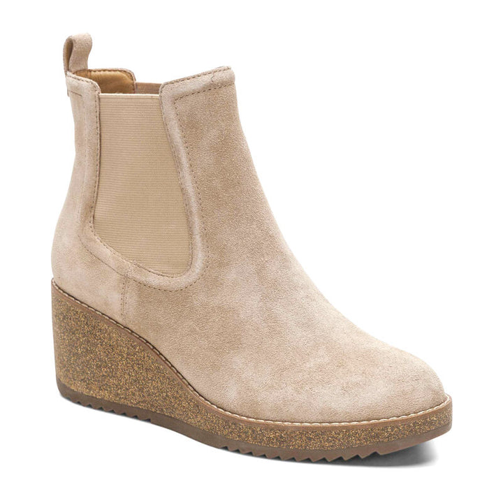 aetrex dawn wedge boot women's | tan