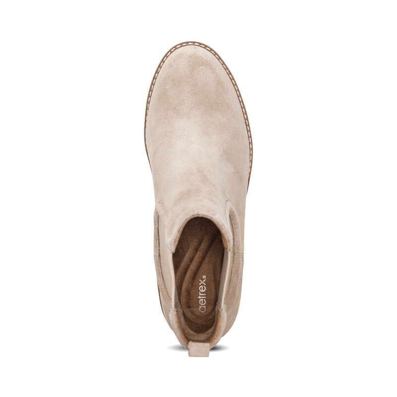 aetrex dawn wedge boot women's | tan