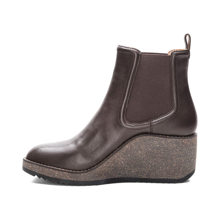 aetrex dawn wedge boot women's | dk brown