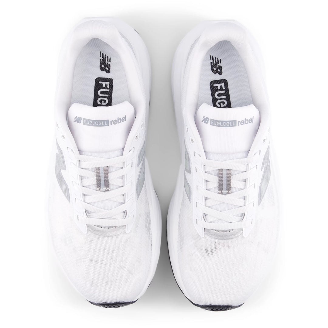 new balance fuelcell rebel v5 women's | white silver metallic