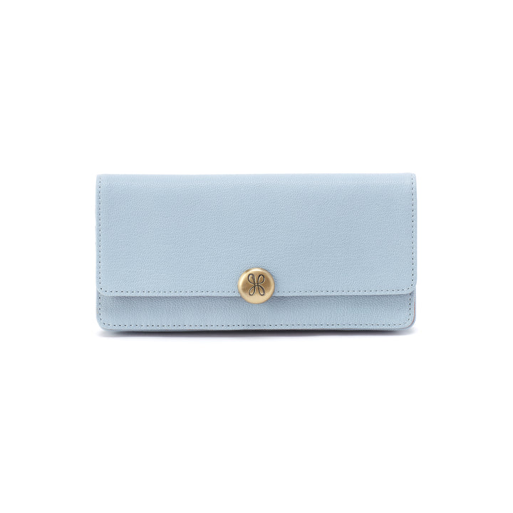 hobo hutton large wallet women's | dusted sky