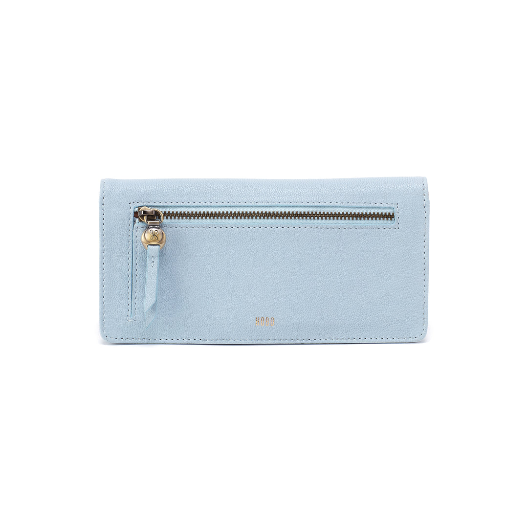 hobo hutton large wallet women's | dusted sky