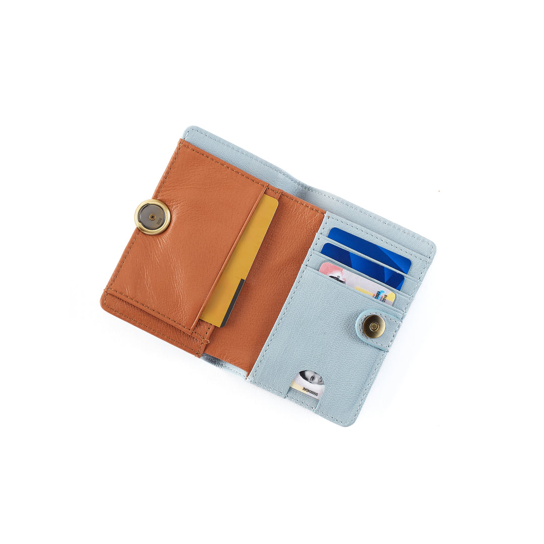 hobo hutton small wallet women's | dusted sky