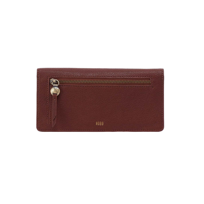 hobo hutton large wallet women's | brown bear