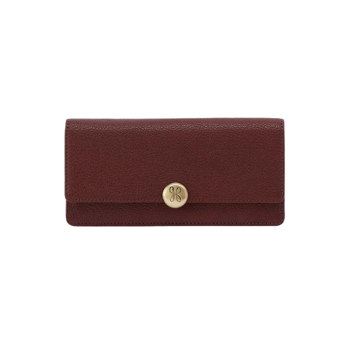 hobo hutton large wallet women's | brown bear
