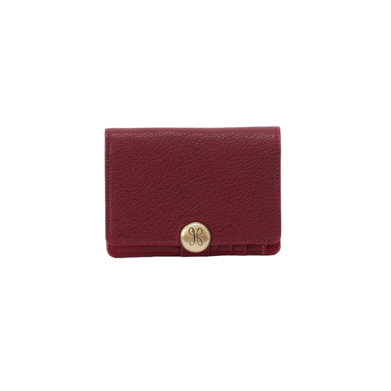hobo hutton small wallet women's | red dahlia