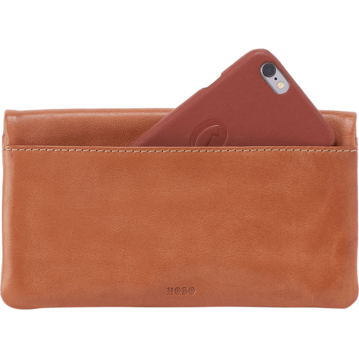 hobo lumen continental wallet women's | harvest wheat
