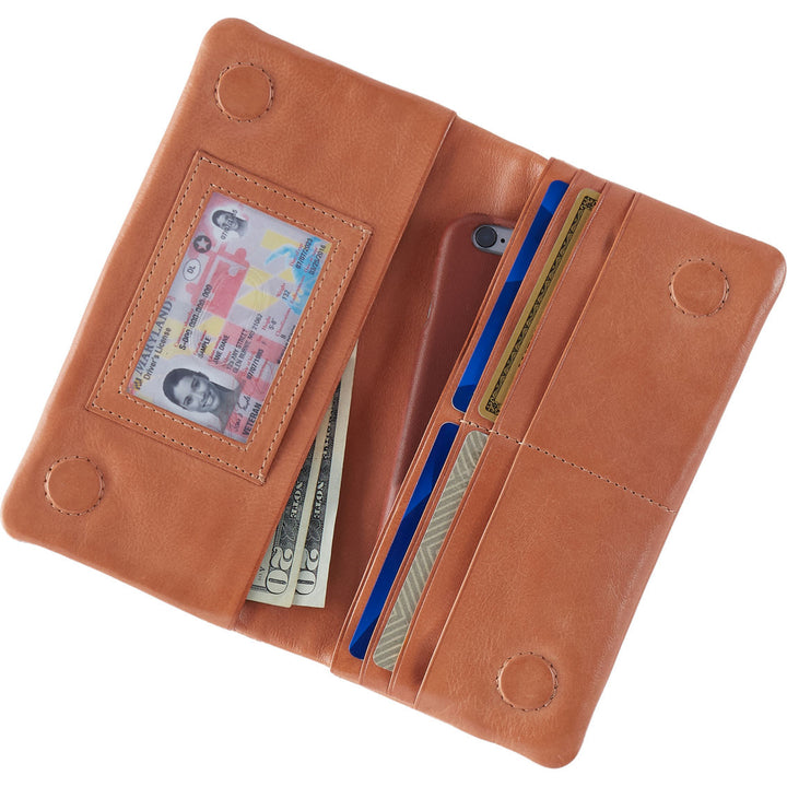 hobo lumen continental wallet women's | harvest wheat
