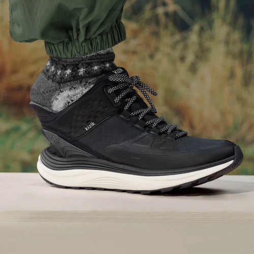 kizik london at mid waterproof women's | black/whitecap gray