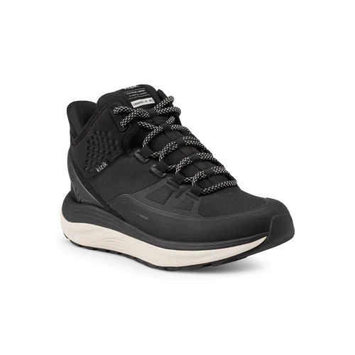 kizik london at mid waterproof women's | black/whitecap gray