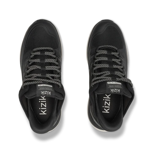 kizik london at mid waterproof women's | black/whitecap gray