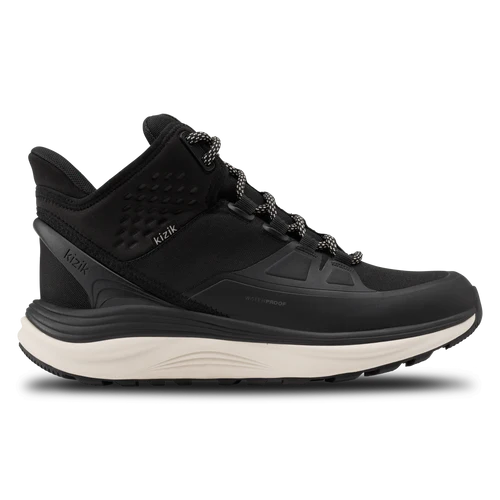 kizik london at mid waterproof women's | black/whitecap gray