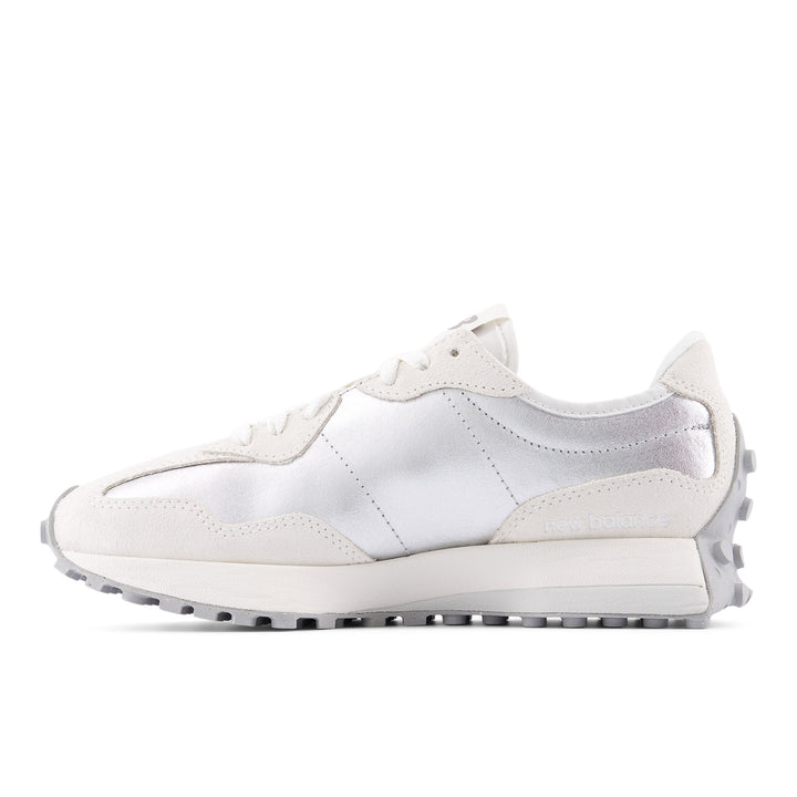 new balance 327 women's | silver metallic/sea salt