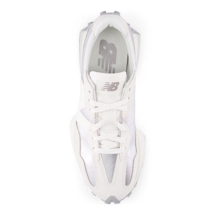 new balance 327 women's | silver metallic/sea salt