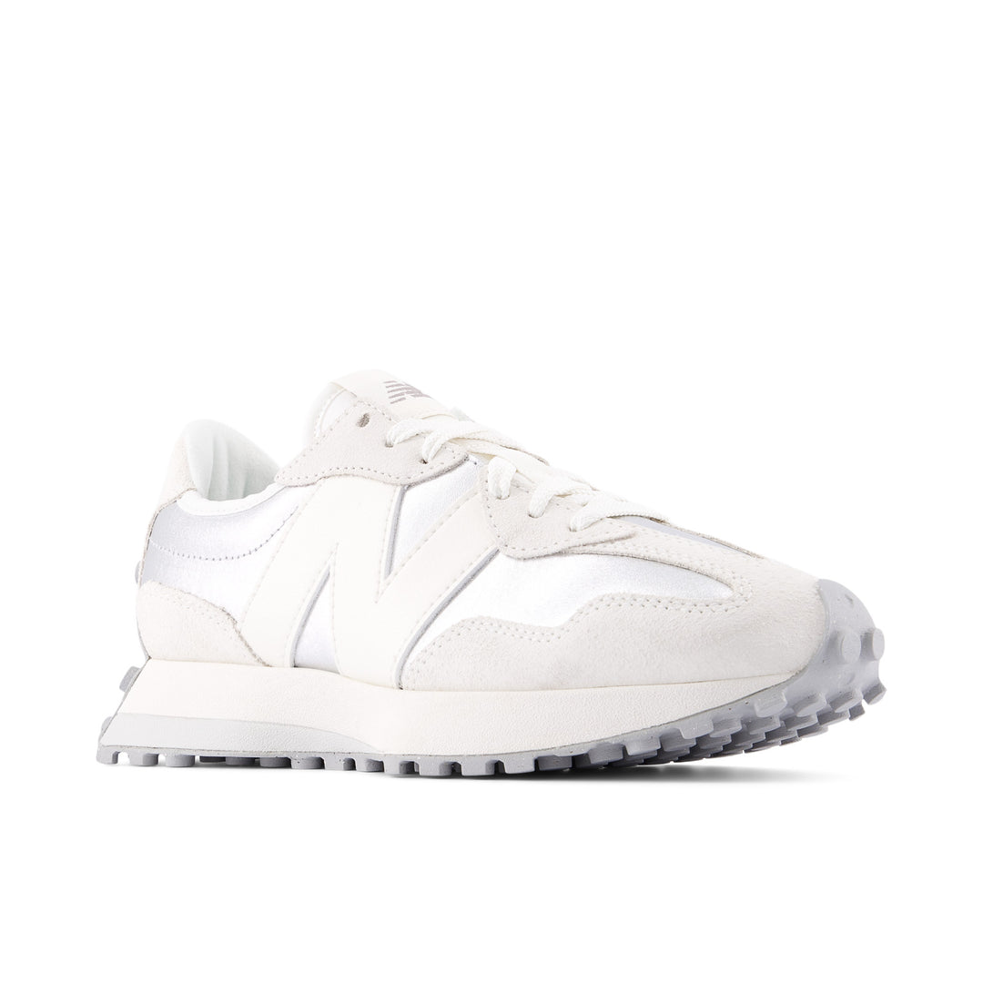 new balance 327 women's | silver metallic/sea salt