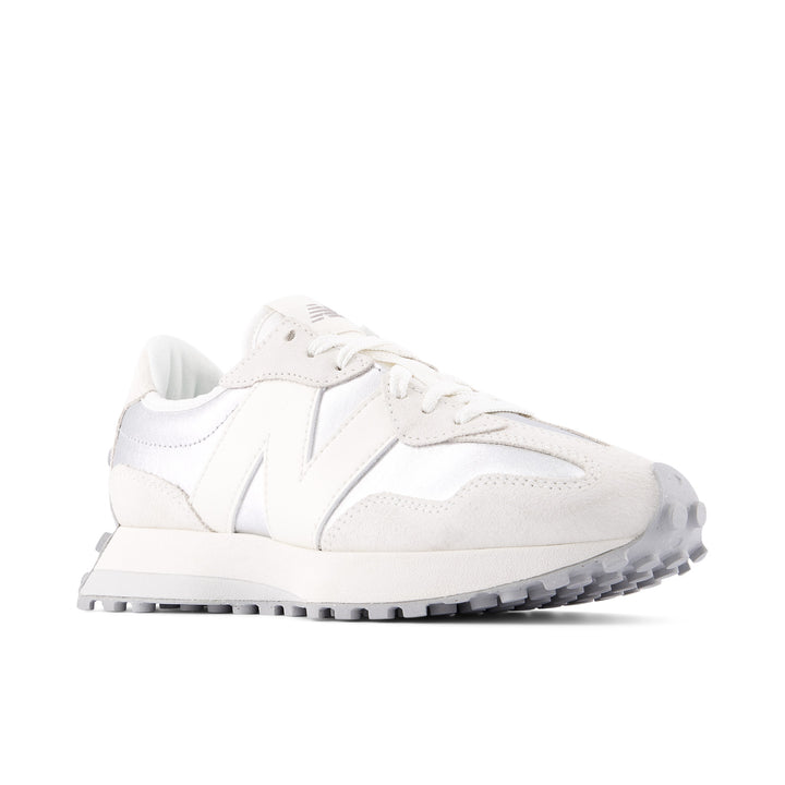 new balance 327 women's | silver metallic/sea salt