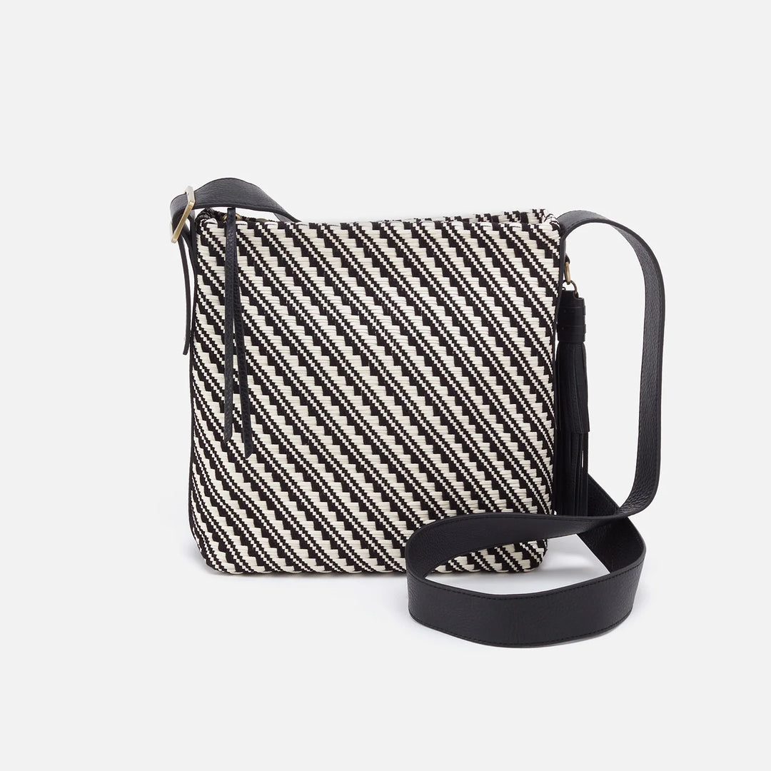 hobo blaze bucket crossbody bag women's | black/white