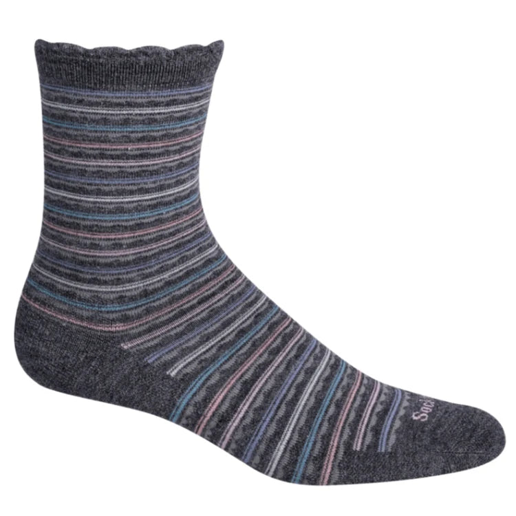 sockwell scalloped everyday socks women's | charcoal
