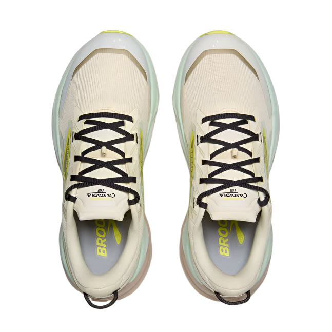 brooks cascadia 19 women's | coconut/misty blue/ebony