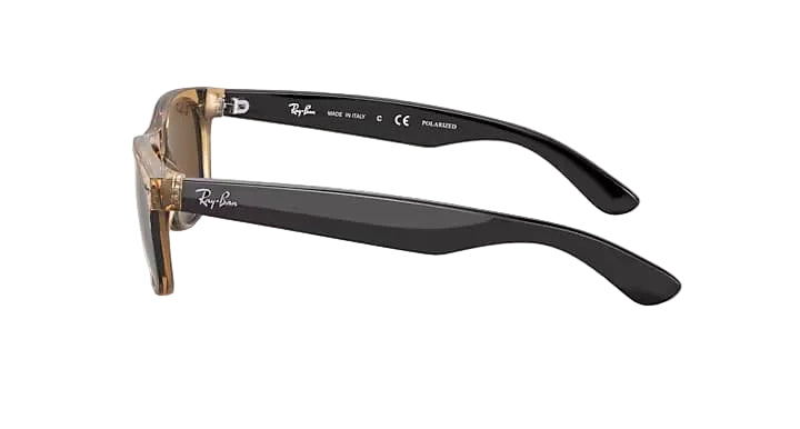 ray-ban new wayfarer bicolor sunglasses | honey brown