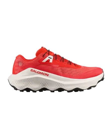 salomon ultra glide 4 men's | fiery red / vanilla ice / black