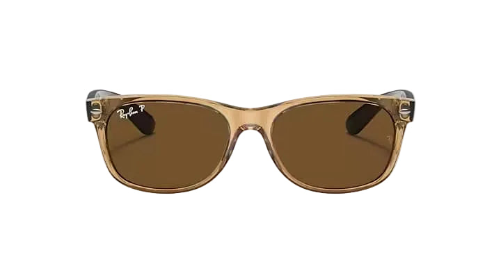 ray-ban new wayfarer bicolor sunglasses | honey brown