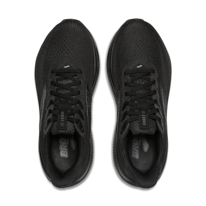 brooks ghost 17 men's | black/black/ebony