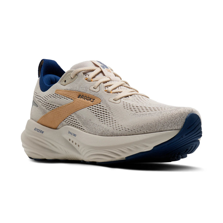 brooks glycerin 22 men's | moonbeam/blue/taffy