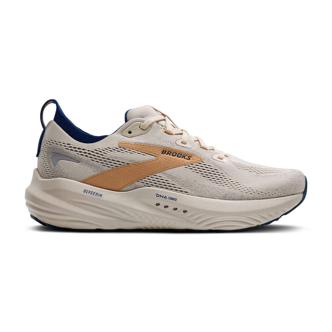 brooks glycerin 22 men's | moonbeam/blue/taffy