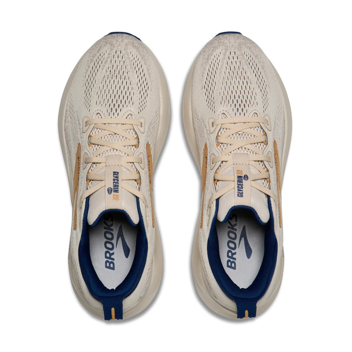 brooks glycerin 22 men's | moonbeam/blue/taffy