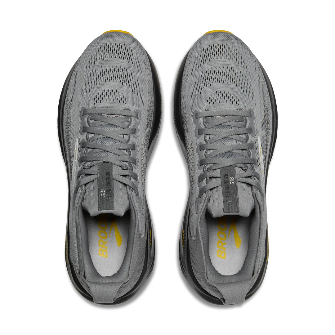 brooks adrenaline gts 25 extra wide men's | primer grey ebony jasmin