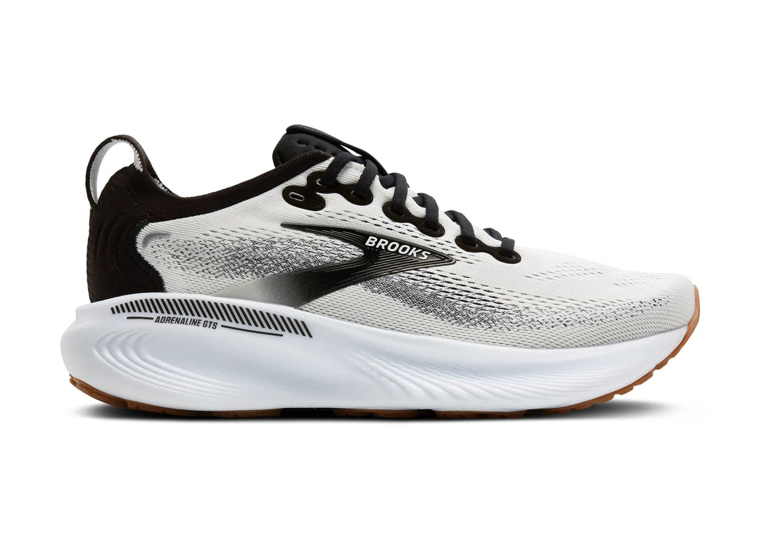 brooks adrenaline gts 25 men's | white black white