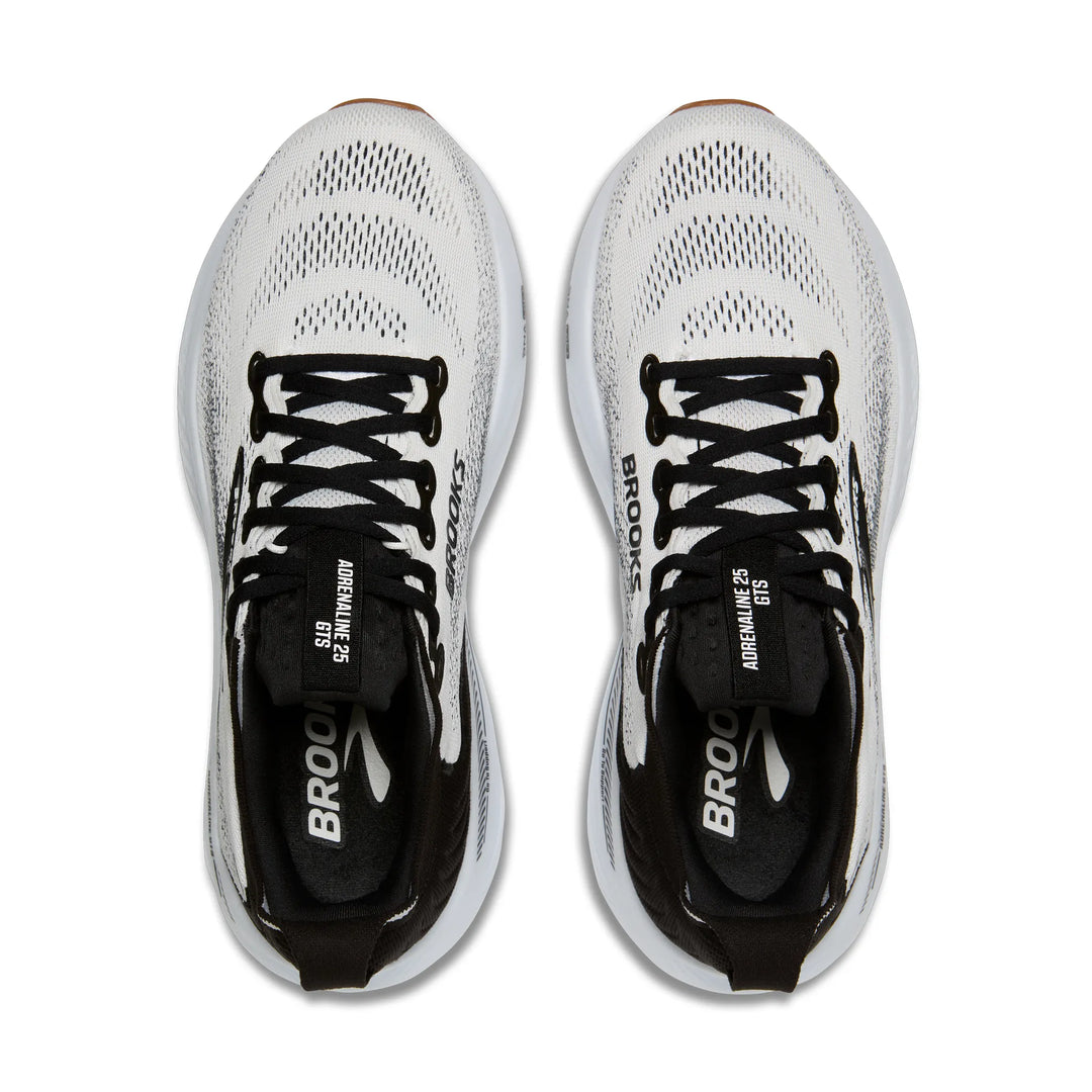 brooks adrenaline gts 25 men's | white black white