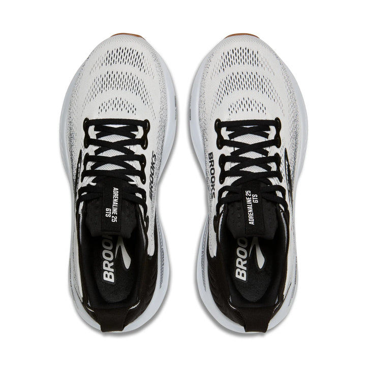 brooks adrenaline gts 25 men's | white black white