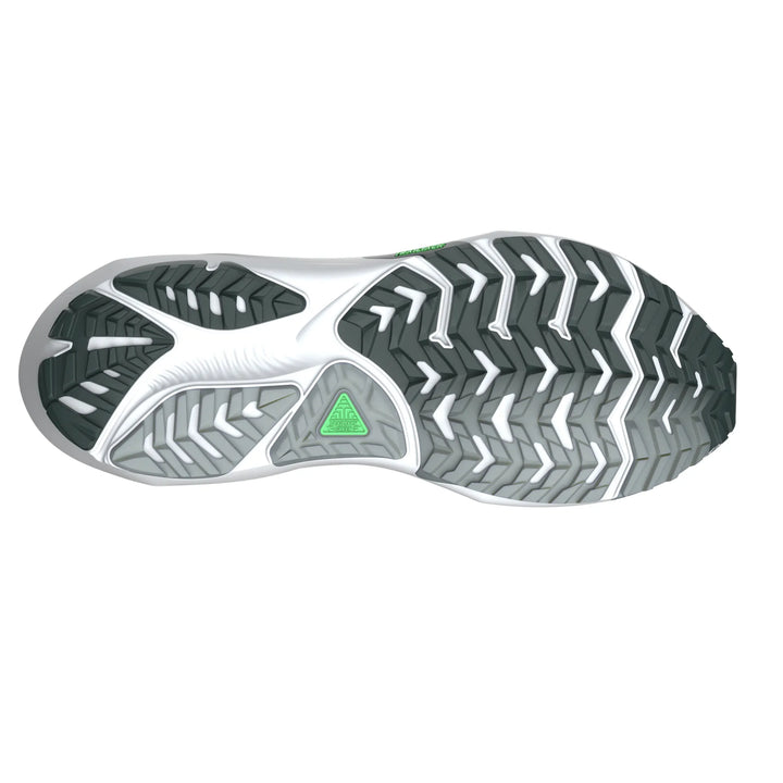 brooks ghost trail men's | white grey green