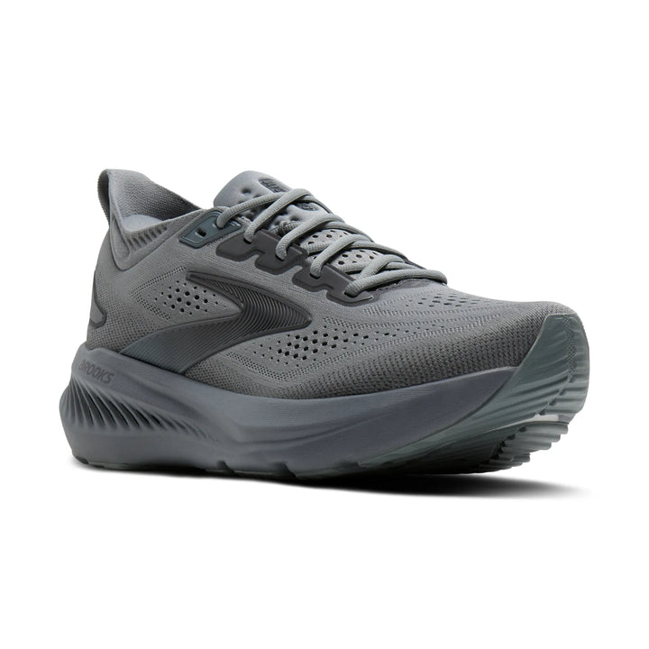 brooks glycerin 23 extra wide men's | grey blackened pearl black