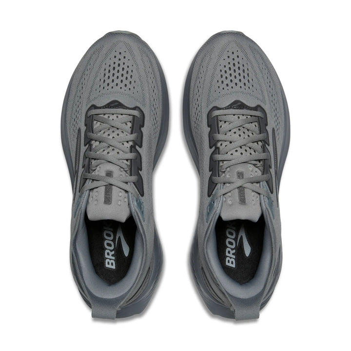 brooks glycerin 23 extra wide men's | grey blackened pearl black