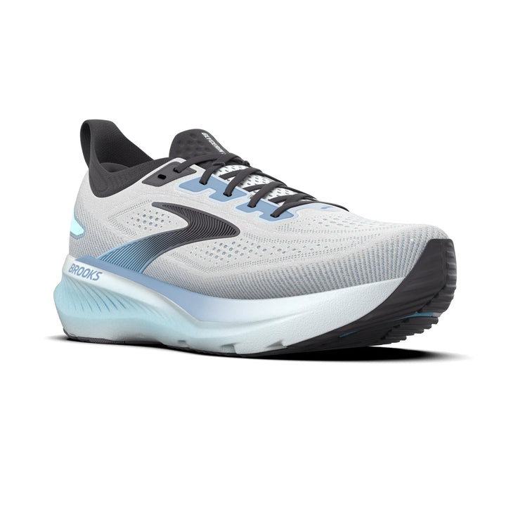 brooks glycerin 23 men's | white rain baltic sea