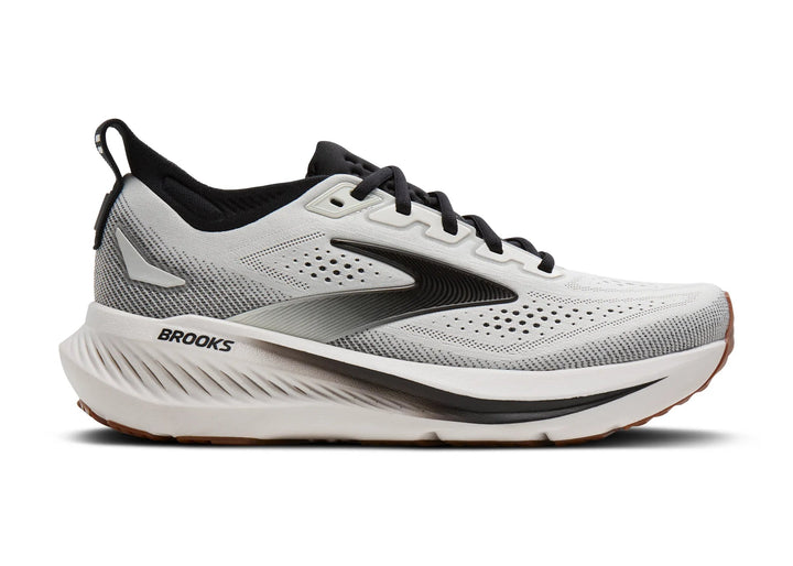 brooks glycerin 23 men's | white black gum