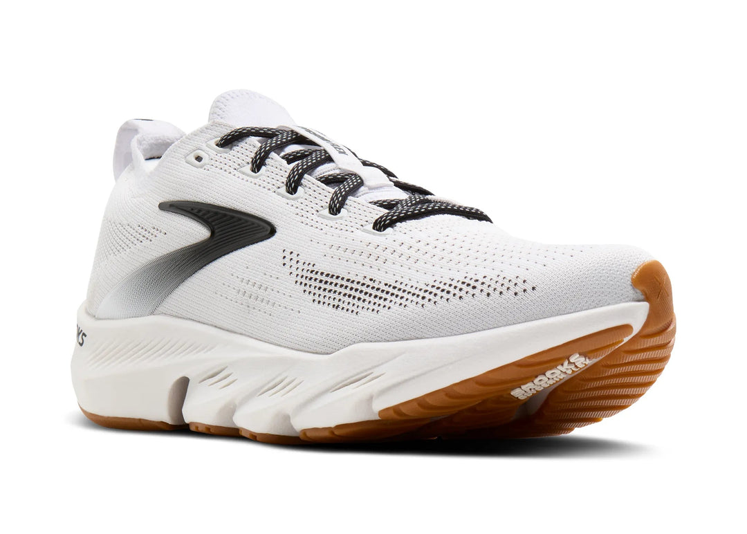brooks glycerin flex men's | white black gum