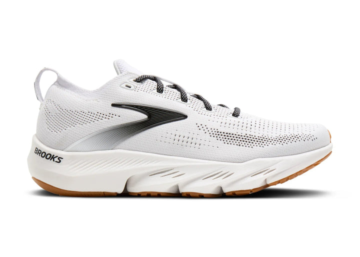 brooks glycerin flex men's | white black gum